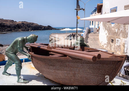 Fishermans Statue El Cotillo La Oliva Fuerteventura Canary Islands Spain Stock Photo