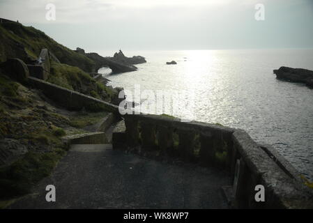 Walkway along the south-west coast in France, pasakdek Stock Photo