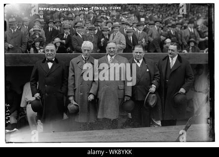 Jacob Ruppert, Judge Kenesaw M. Landis, Tillinghast Huston, at Yankee ...