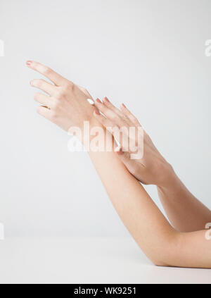 Woman Smooth Hand female soft skin hands Stock Photo - Alamy