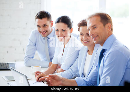 business team having meeting in office Stock Photo