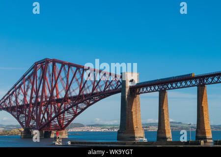 Forth Rail Bridge over the River Forth from South Queensferry Edinburgh Scotland