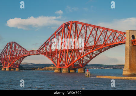 Forth Rail Bridge over the Firth of Forth at South Queensferry Edinburgh Scotland Stock Photo