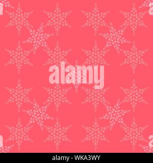 Vector Christmas seamless pattern with snowflakes for packaging, wallpaper illustration. Stock Vector