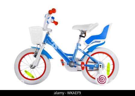 Bicycle for kids with clipping path isolated on white background. Stock Photo
