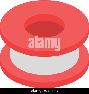 Plaster wheel icon, isometric style Stock Vector