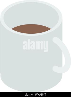 Half mug tea icon, isometric style Stock Vector