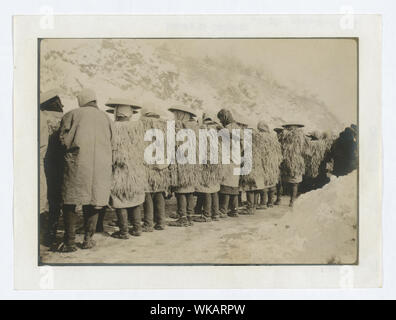 Japanese coolies in winter costume Stock Photo