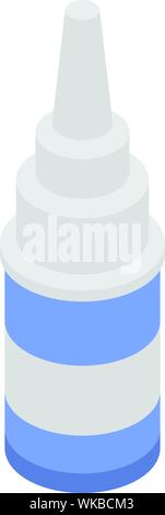 Nose spray icon, isometric style Stock Vector