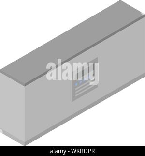 Milk factory production icon, isometric style Stock Vector