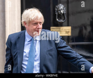 London 4th September 2019,  Boris Johnson MP PC Prime Minister leaves 10 Downing Street, London Credit Ian Davidson/Alamy Live News Stock Photo