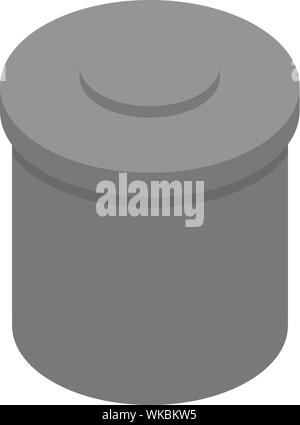 Protein jar icon, isometric style Stock Vector