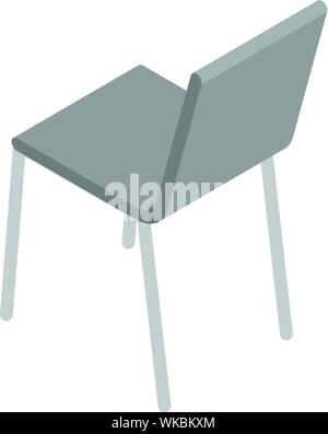 Black metal chair icon, isometric style Stock Vector