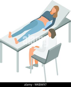 Hysteroscopy Surgery Isometric Icon Vector Hysteroscopy Surgery Sign