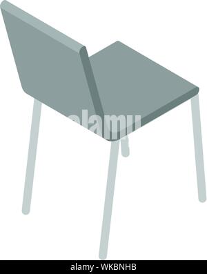 Metal chair icon, isometric style Stock Vector