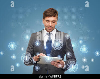 buisnessman with tablet pc Stock Photo