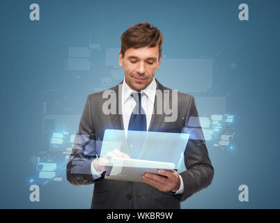 buisnessman with tablet pc Stock Photo
