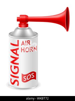 Air Horn Icon For Rescue Sos Or Sports Signals Isolated On White 
