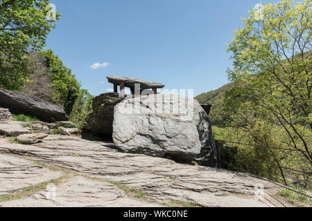 Jefferson Rock, a promontory above Harpers Ferry, West Virginia, from which future president Thomas Jefferson exclaimed about the view in 1783 Stock Photo
