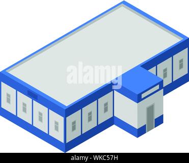 Milk factory building icon, isometric style Stock Vector