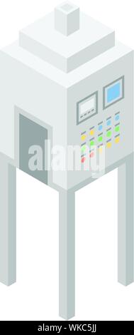 Milk factory equipment icon, isometric style Stock Vector