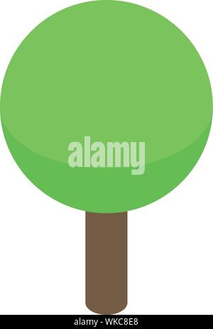 Round park tree icon, isometric style Stock Vector