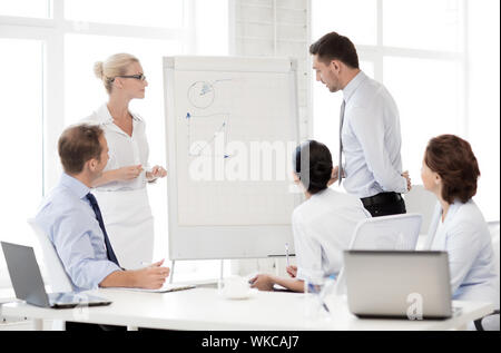 business team discussing something in office Stock Photo