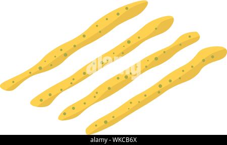 Greek bakery sticks icon, isometric style Stock Vector