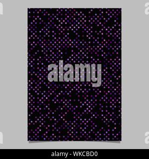 Purple geometrical pentagram star shape pattern background brochure template design Stock Vector
