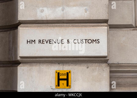 HM Revenue & Customs Government Offices Great George Street GOGGS large UK government office building situated in Whitehall, Westminster, London. Stock Photo
