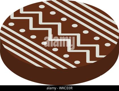 Gingerbread tree ball icon, isometric style Stock Vector