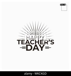 moment happy teachers day lettering art font Stock Vector