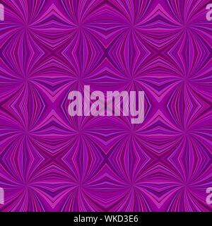 Purple seamless abstract hypnotic swirl ray burst stripe pattern background - vector graphic design Stock Vector
