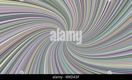 Multicolored abstract psychedelic spiral background - vector graphic design with curved striped rays Stock Vector