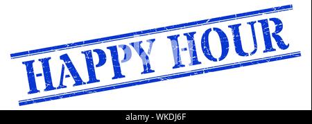 happy hour stamp. happy hour square grunge sign. happy hour Stock Vector