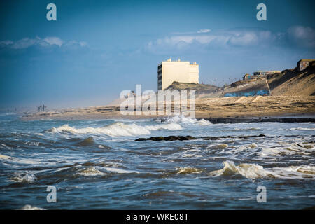 Soulac-sur-Mer (central-western France): the four-storey building “Le Signal”, whose owners were evacuated by a prefecture decree for climatic reasons Stock Photo