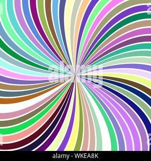 Colorful hypnotic abstract spiral burst stripe background - vector illustration Stock Vector