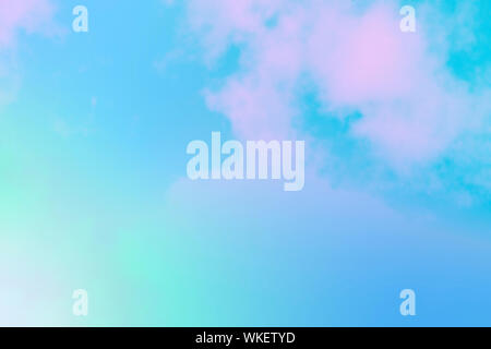 Abstract neon pastel background. Pink and teal blue sky, toned image Stock Photo