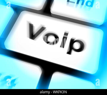 Voip Keyboard Meaning Voice Over Internet Protocol Or Broadband Telephony Stock Photo