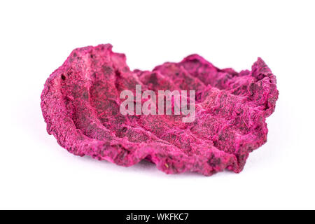 One slice of dried red beetroot isolated on white background Stock Photo