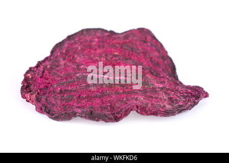 One slice of dried red beetroot isolated on white background Stock Photo