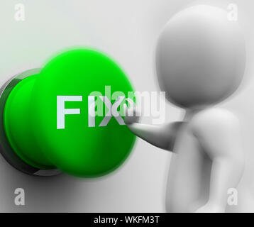 Fix Pressed Showing Repairing Faults And Maintenance Stock Photo