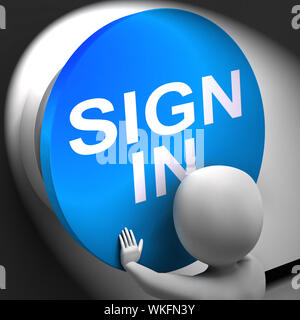 Sign In Pressed Meaning Account Access Permission Stock Photo