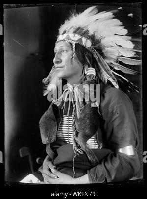 Joe Black Fox, a Sioux Indian from Buffalo Bill's Wild West Show Stock Photo