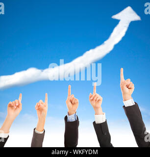 business people show the good stock marketing situation Stock Photo