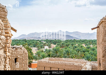 Image of a view from Birkat al mud in Oman Stock Photo