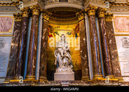 PARIS, FRANCE  MARCH  06, 2014 : Interiors and architectural details of Saint-Joseph des carmes church, March 06, 2014 in the catholic institute of Pa Stock Photo