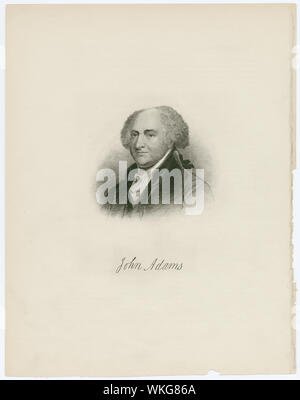 John Adams, bust portrait, facing left Stock Photo