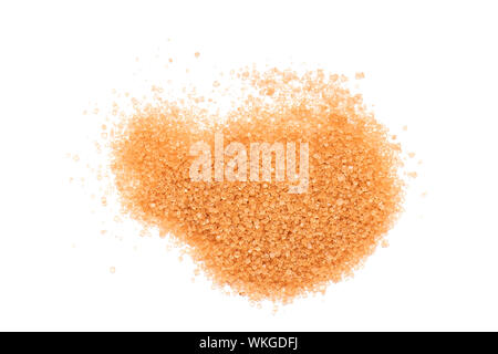Brown Sugar, Demerara Sugar, isolated on white background Stock Photo