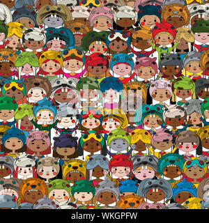 Children pattern colored Stock Photo